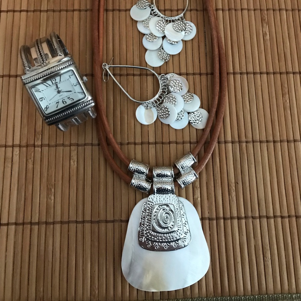 Premiere Jewelry Watch & Coordinating Necklace Set